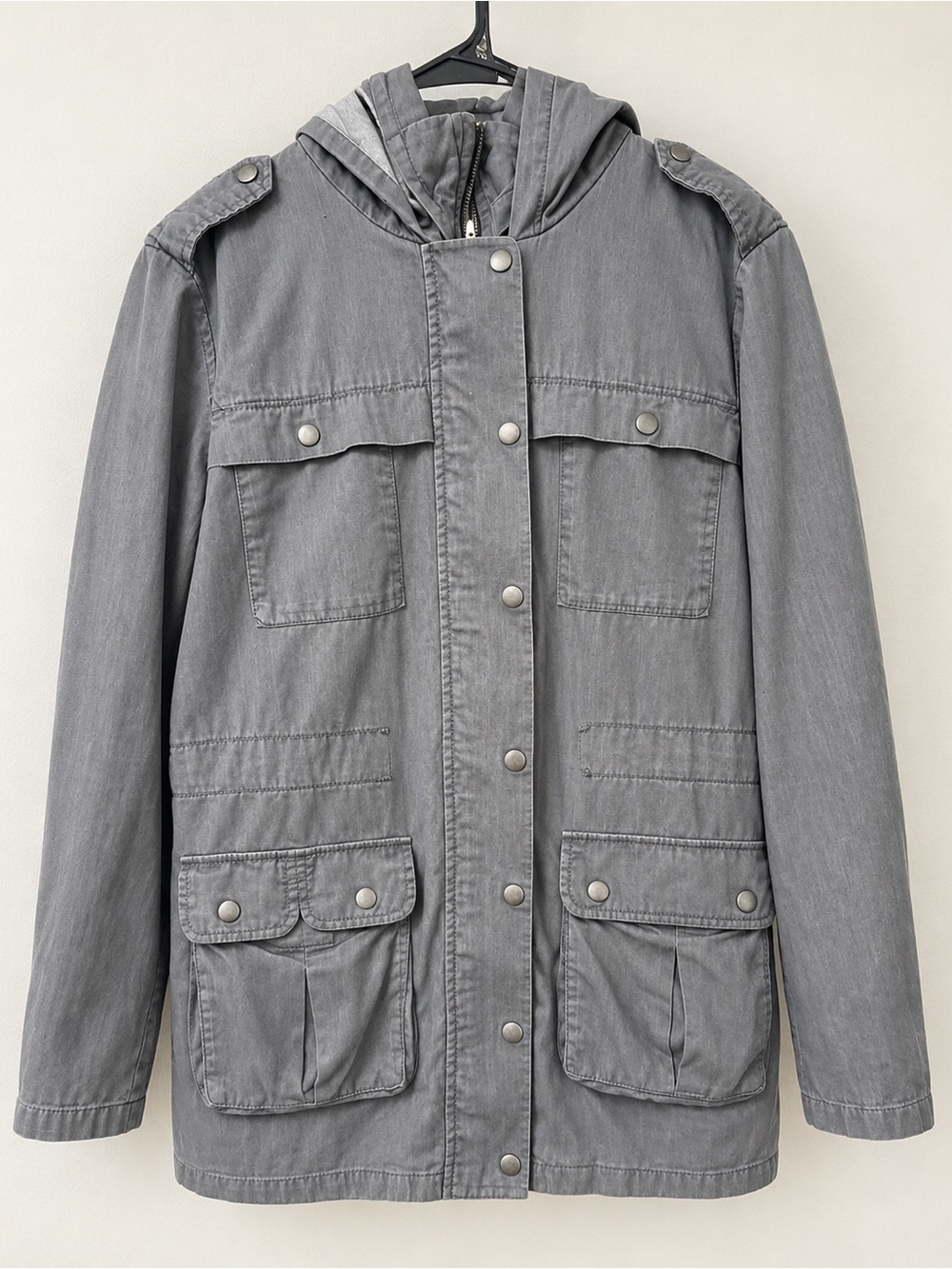 Banana Republic Hooded Utility Jacket in Gray